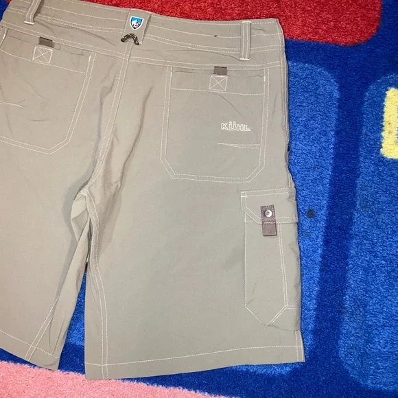 Kuhl Renegade Cargo Shorts Mens Sz 34 Nylon Stretch Outdoors Hiking Gorpcore 12” - Picture 12 of 16